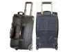 Calf Leather Embossed Wheeled Luggage Carry On Bag
