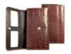 Croco Embossed Leather Clutch Wallets