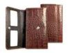 Croco Embossed Leather Clutch Wallets Croco Embossed Leather Clutch Wallets