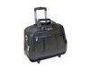 Detachable Wheeled Leather Laptop Travel Bag