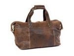 Distressed Leather Duffle Bag