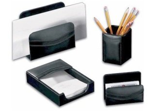 Executive 5 pc Leather Accessories set