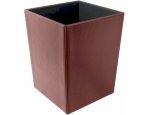 Executive Leather Waste Basket