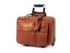 Executive Wheeled Leather Laptop Travel Bag