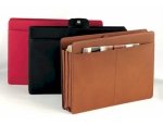 Leather Accordian File Folder