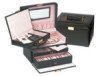 Ladies Leather Jewelry Box with Travel Attache