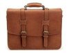 Litigator Leather Flap Laptop Briefcase