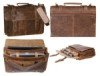 Antique Finish Leather Laptop Executive Bag