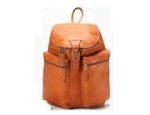Zip Top Leather Backpack
