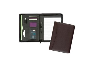 A4 Deluxe Leather Conference Folder, Zipped A4 Deluxe Leather Conference Folder, Zipped
