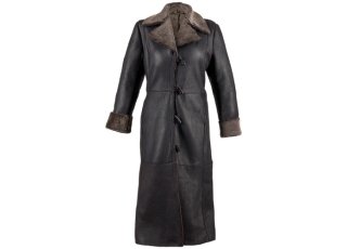Ladies Long Leather Coat
