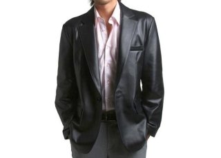 Men Leather Blazer