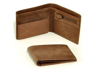 Men Pure Leather Black Wallet