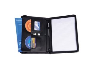 Zipped Leather Conference Folders